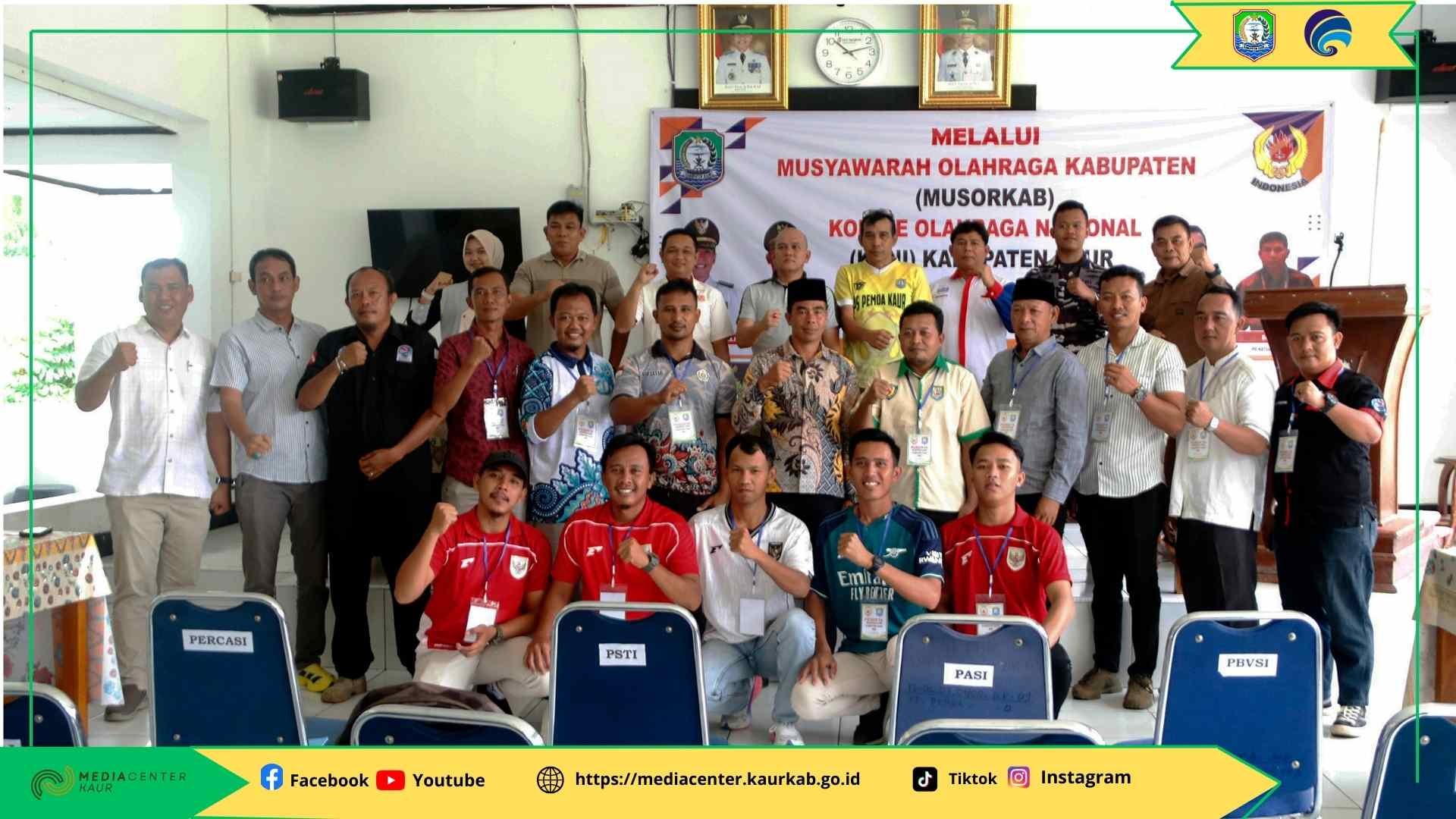 Terpilih Aklamasi, Ismanto Pimpin KONI Kabupaten Kaur Periode 2025–2029