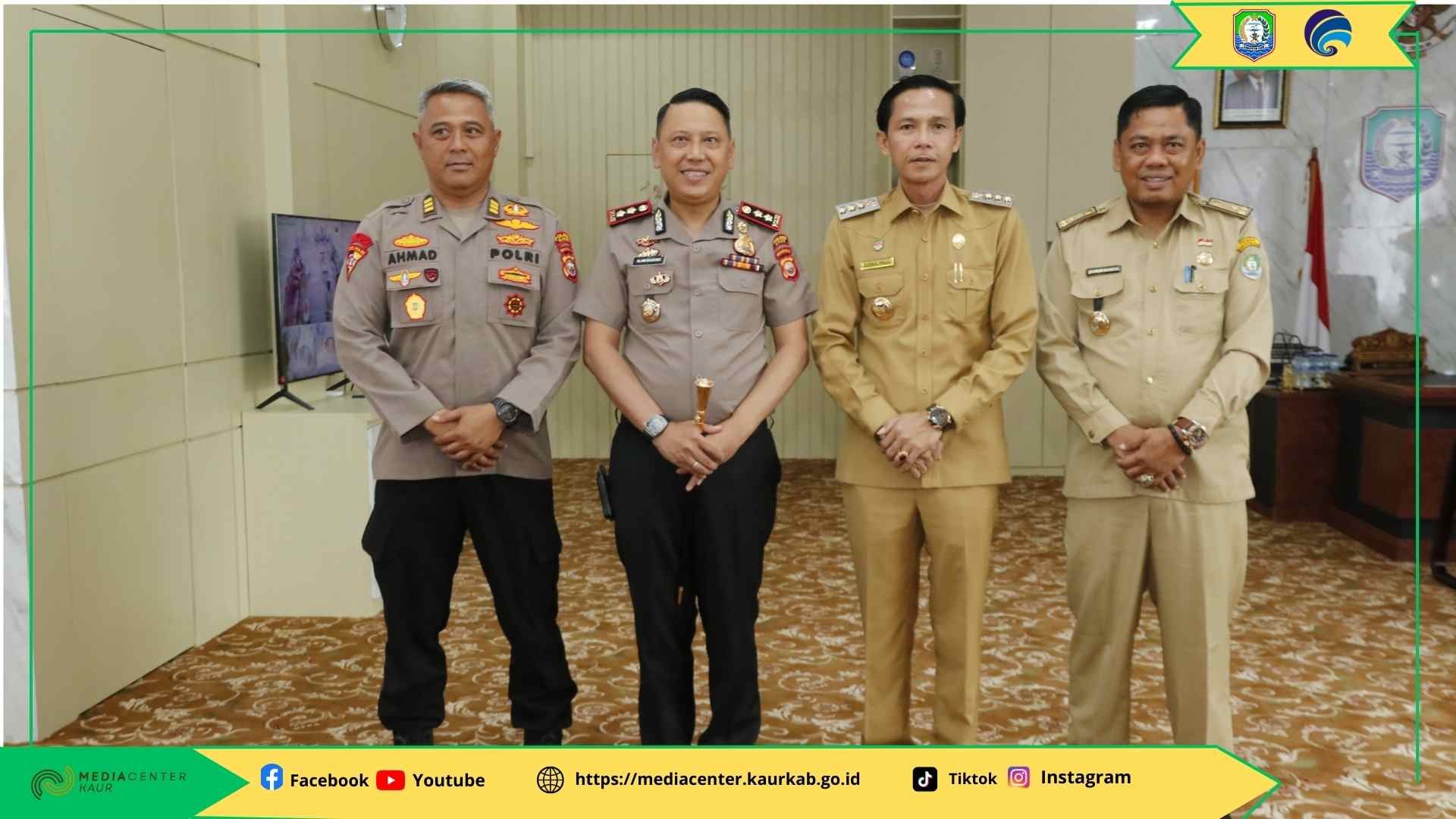 Silaturahmi Bupati Kaur dan Kapolres, Bahas Kamtibmas Hingga Pemberantasan Narkoba